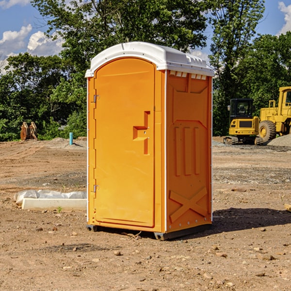 how often are the porta potties cleaned and serviced during a rental period in Alburnett